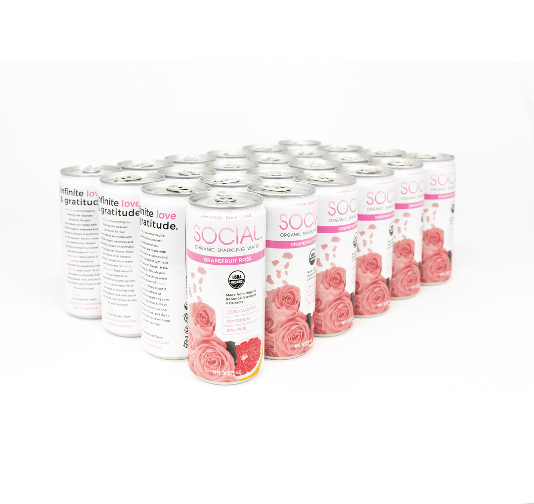 Grapefruit Rose Sparkling Water 24-Pack - Social Sparkling Wine