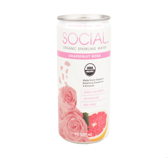 Grapefruit Rose Sparkling Water 24-Pack - Social Sparkling Wine