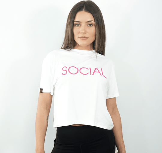 SOCIAL Crop Tee (Multiple Colors) - Social Sparkling Wine