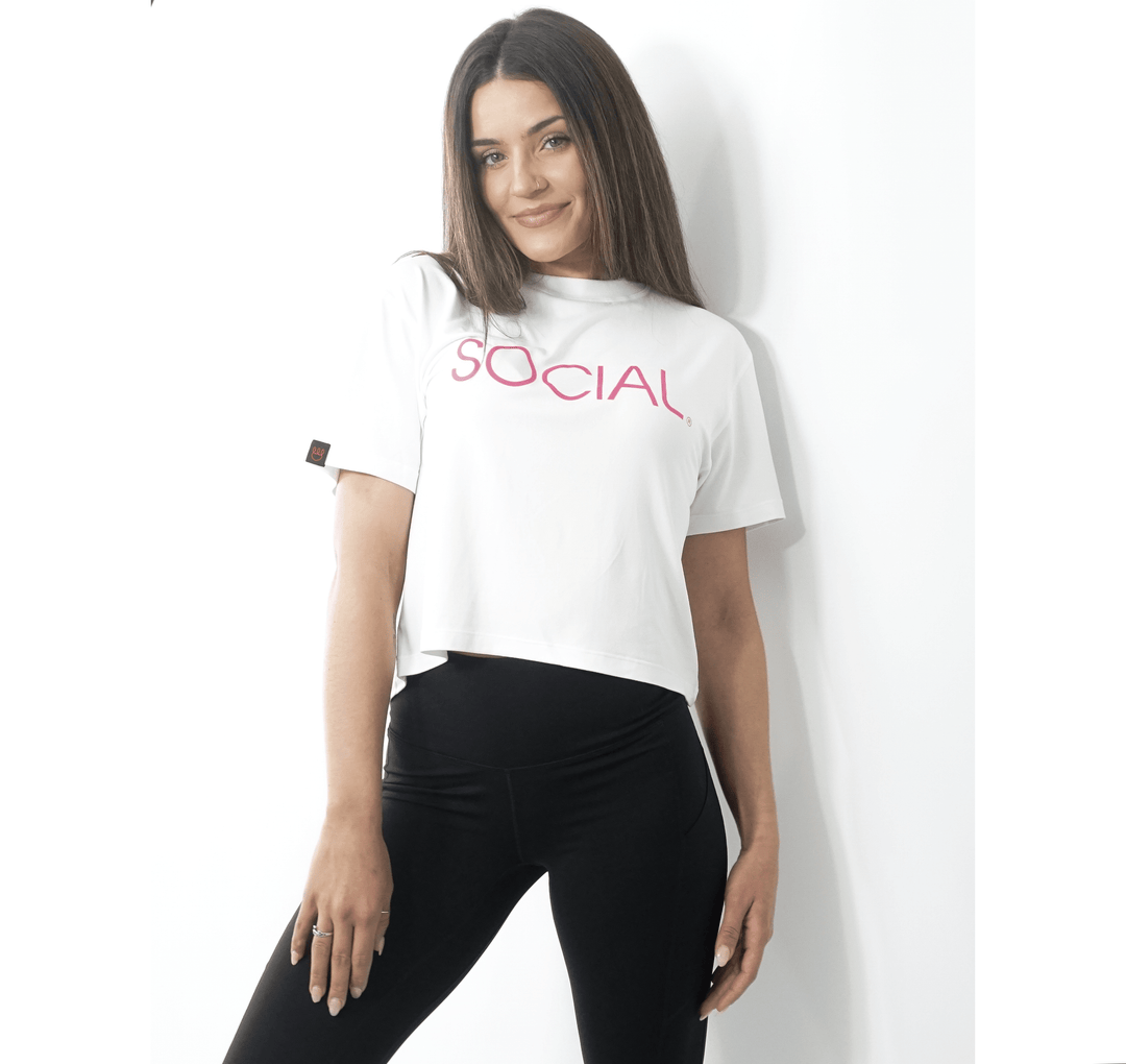 SOCIAL Crop Tee (Multiple Colors) - Social Sparkling Wine