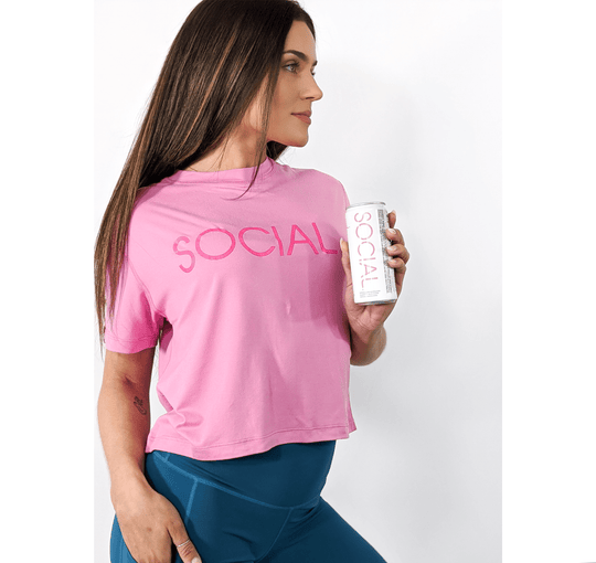 SOCIAL Crop Tee (Multiple Colors) - Social Sparkling Wine